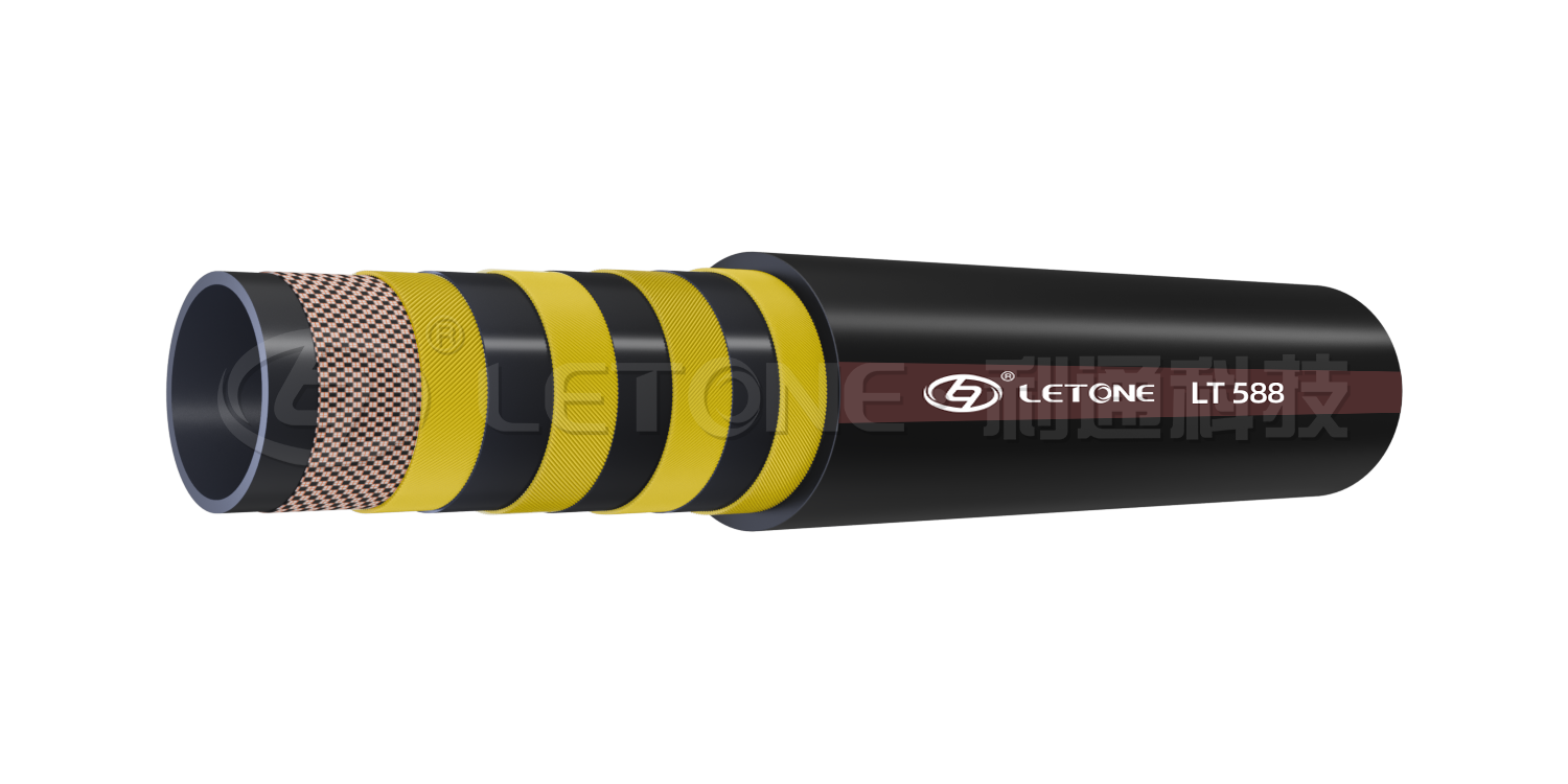 Special impact resistant conveying hose for concrete pump trucks